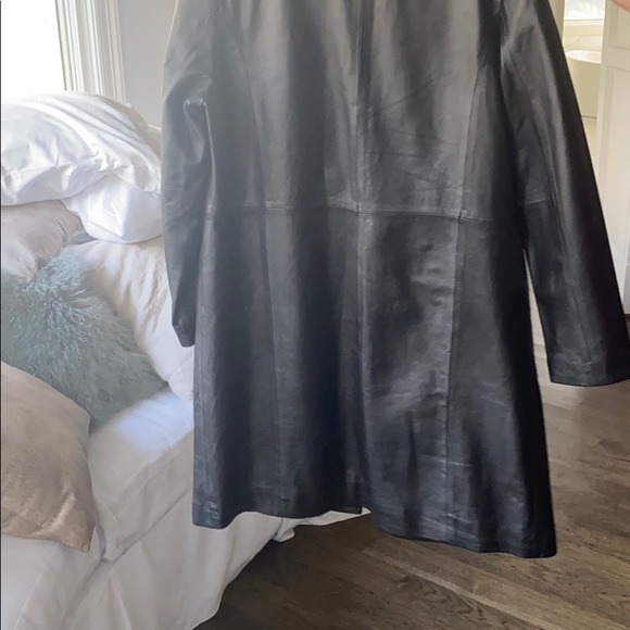 NEW MARK & SPENCER ALL LEATHER COAT! - Picture 3 of 5